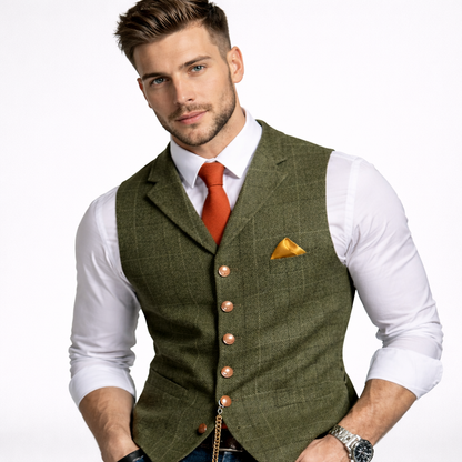 Gilet Uomo Classico con Chiusura a Bottoni