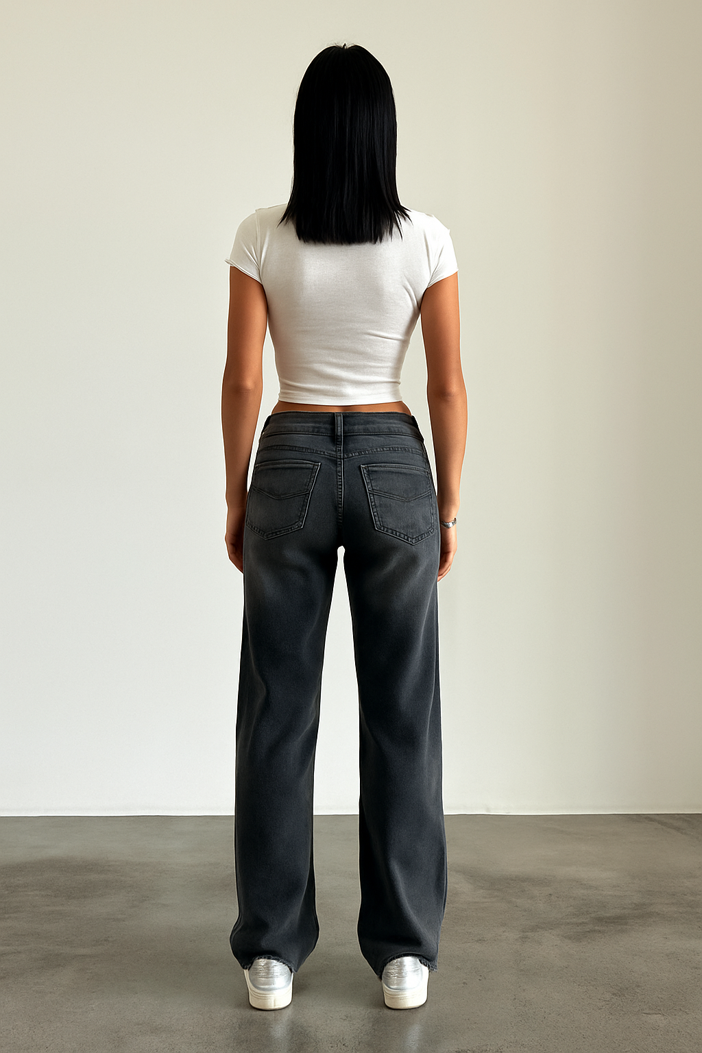 Jeans Donna Vita Bassa Baggy Taglio Largo Comodo