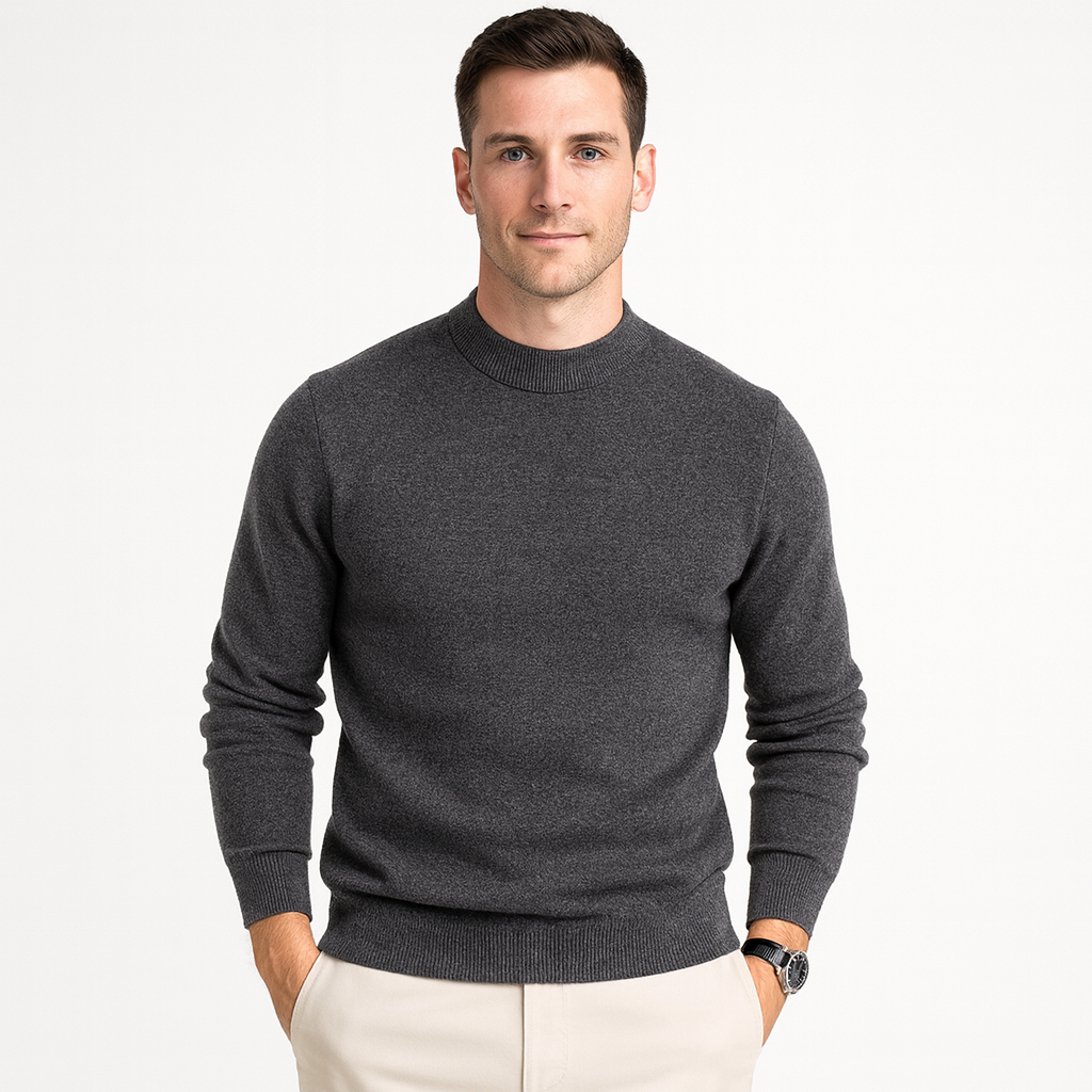 Maglione Uomo in Maglia Vestibilità Comoda Linee Semplici