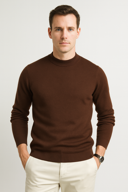 Maglione Uomo in Maglia Vestibilità Comoda Linee Semplici