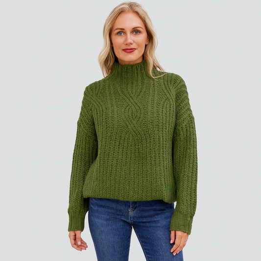 Maglione Donna in Maglia Caldo Stile Moderno Invernale - Brentozzi