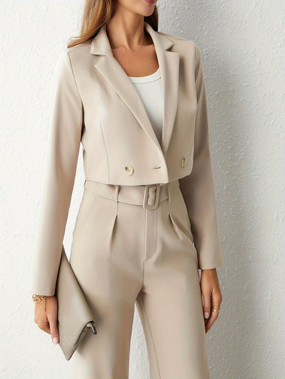 Completo Donna con Blazer e Pantaloni Larghi
