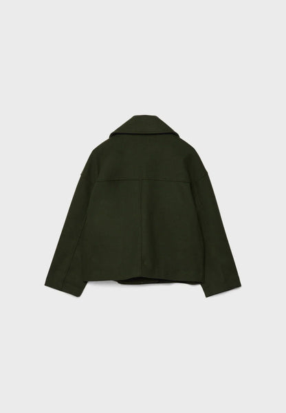 Cappotto Corto Donna Doppio Petto Stile Elegante