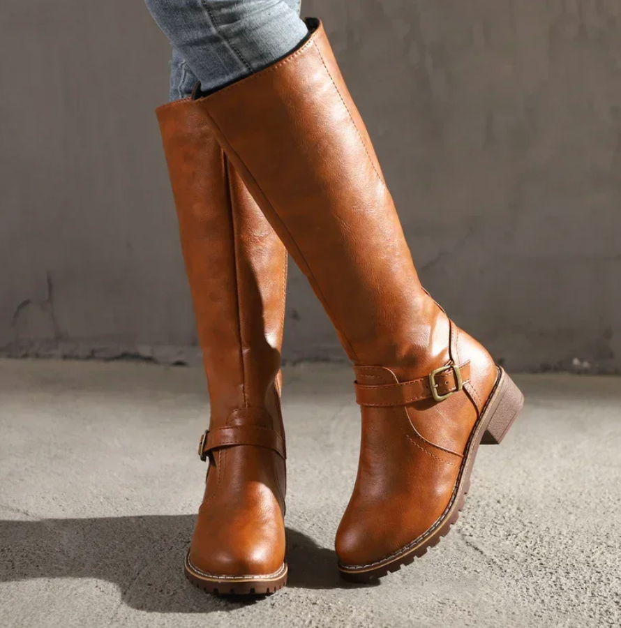 Stivali Donna in Pelle Alti al Ginocchio Eleganti - Vesarelli