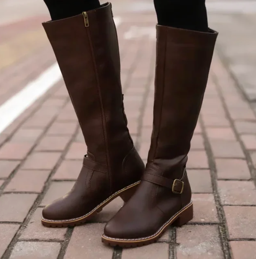 Chloe | Eleganti stivali in pelle alti fino al ginocchio da donna 2