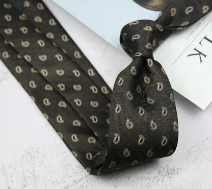 Cravatta Uomo Business Formale Fantasia Rigata e Pois