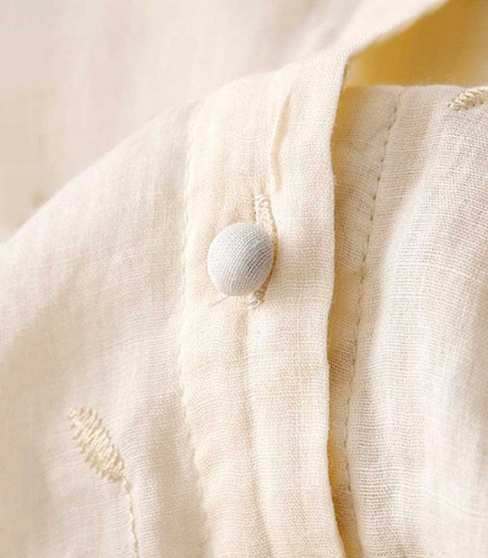 Blusa Donna Elegante con Ricamo Fine Manica Lunga