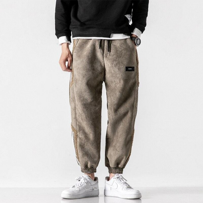 Pantaloni Sportivi Uomo Tessuto Tecnico Vestibilità Regular