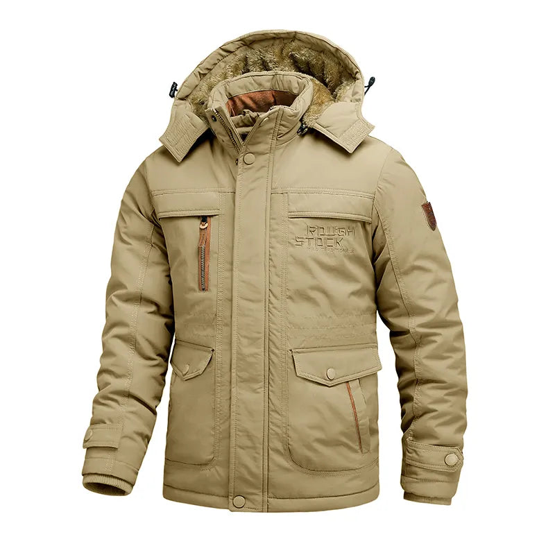 Giacca Invernale Uomo con Cappuccio Staccabile Tessuto Robusto - Brentozzi