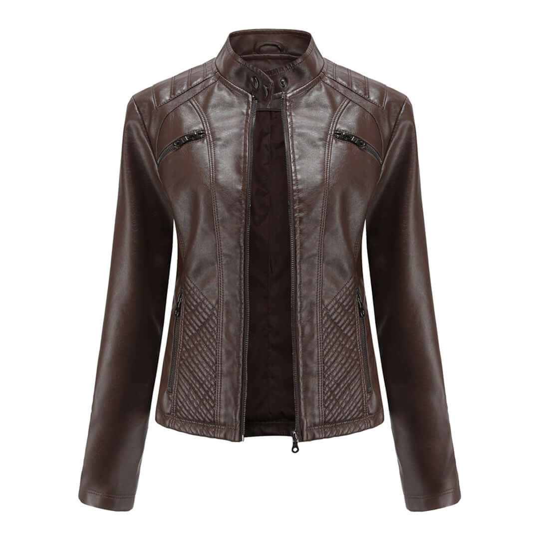 Giacca Donna in Pelle Stile Elegante Classico
