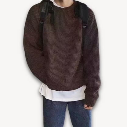 Maglione Oversize Uomo Girocollo Morbido