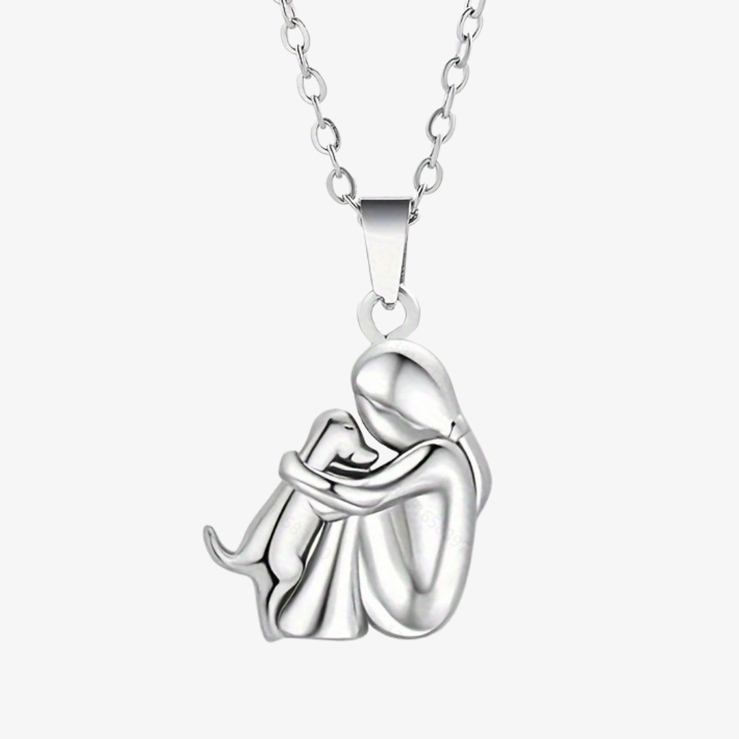 Collana con Ciondolo Cane Elegante Per Donna | Luminia Argento Unica