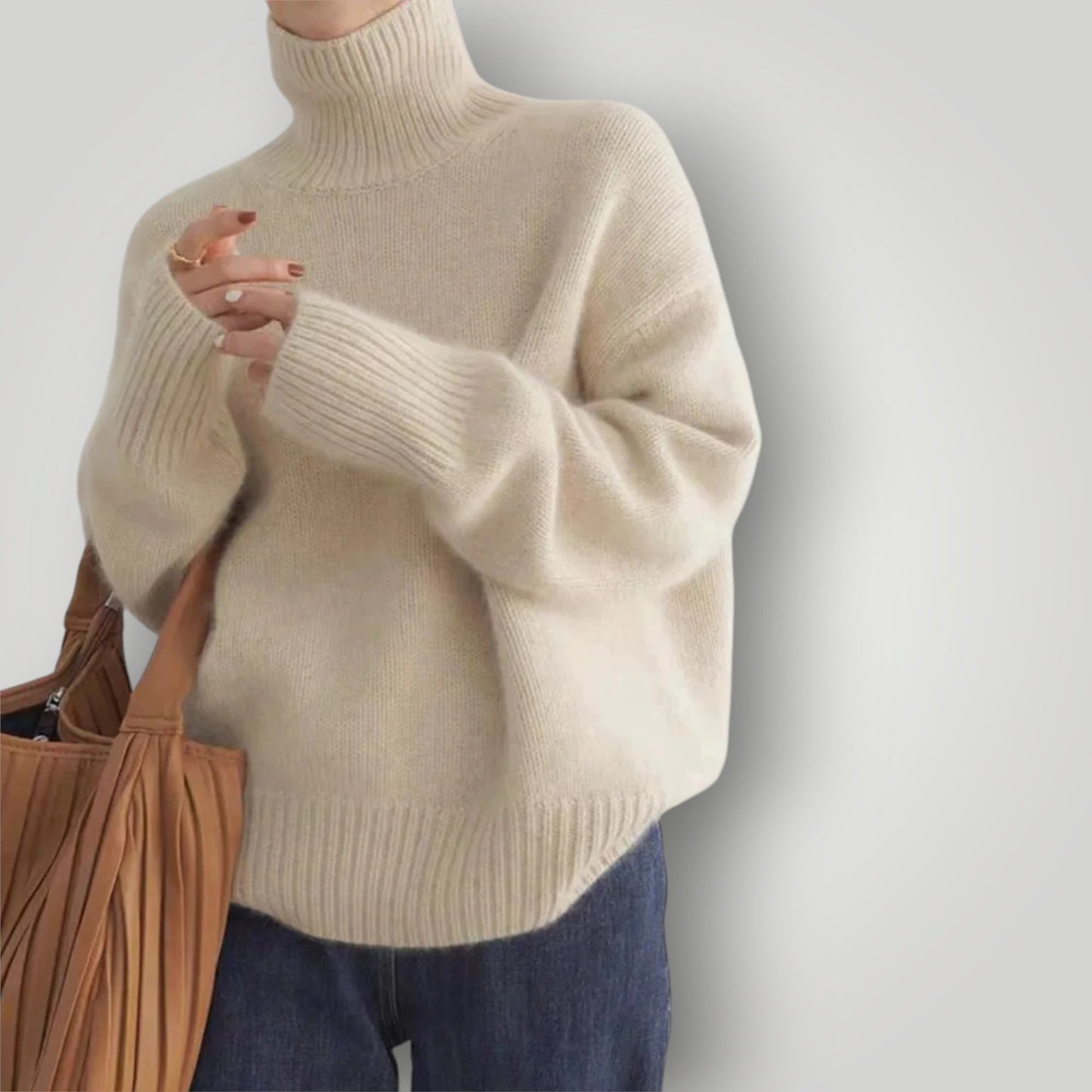 Maglione Donna Dolcevita Morbido Casual Invernale