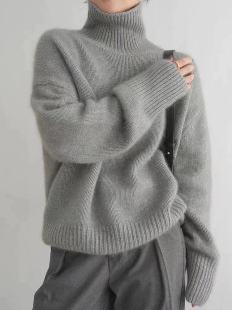 Maglione Donna in Cashmere Morbido Collo Alto