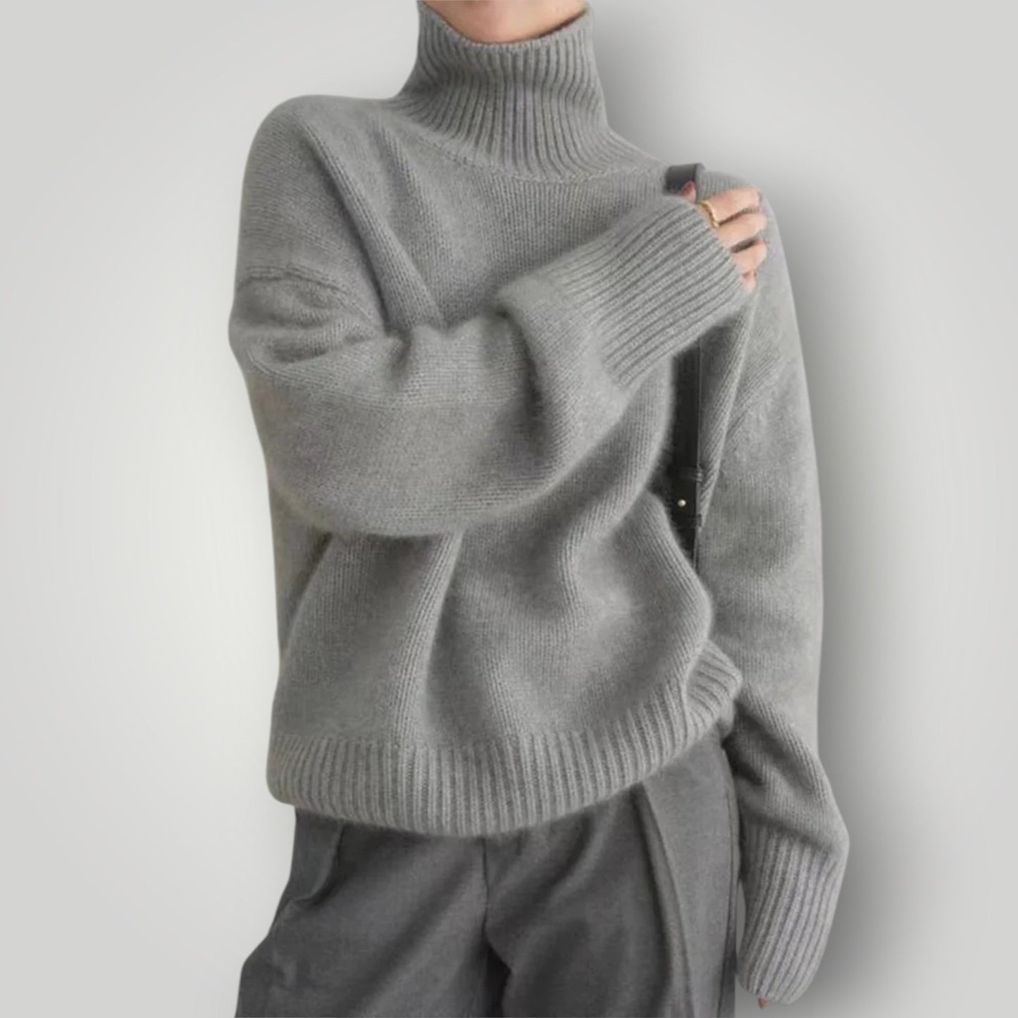 Maglione Donna Dolcevita Morbido Casual Invernale