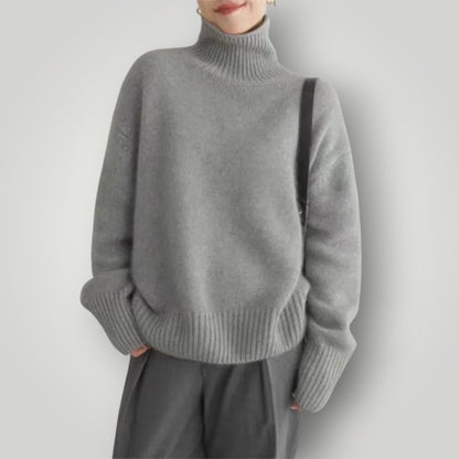 Maglione Donna Dolcevita Morbido Casual Invernale