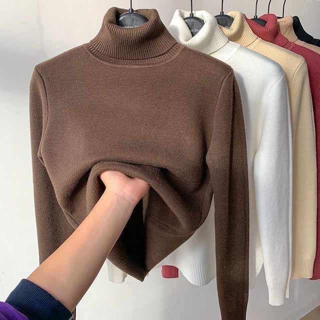 Maglione Donna Oversize in Cashmere Morbido Collo Alto Invernale
