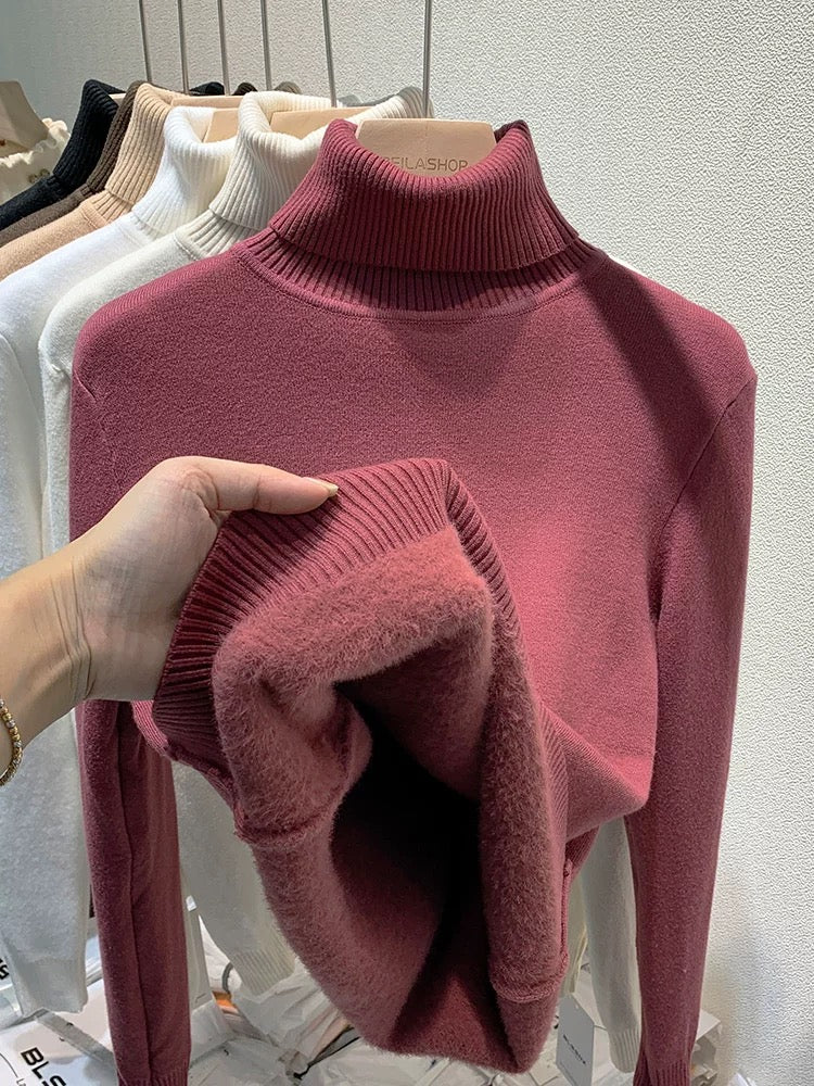 Maglione Donna Oversize in Cashmere Morbido Collo Alto Invernale