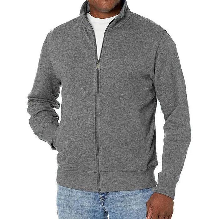 Giacca Uomo con Zip Taglio Slim e Collo Alto