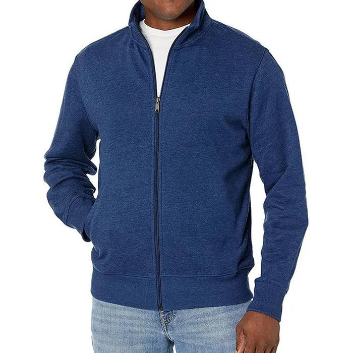 Giacca Uomo con Zip Taglio Slim e Collo Alto