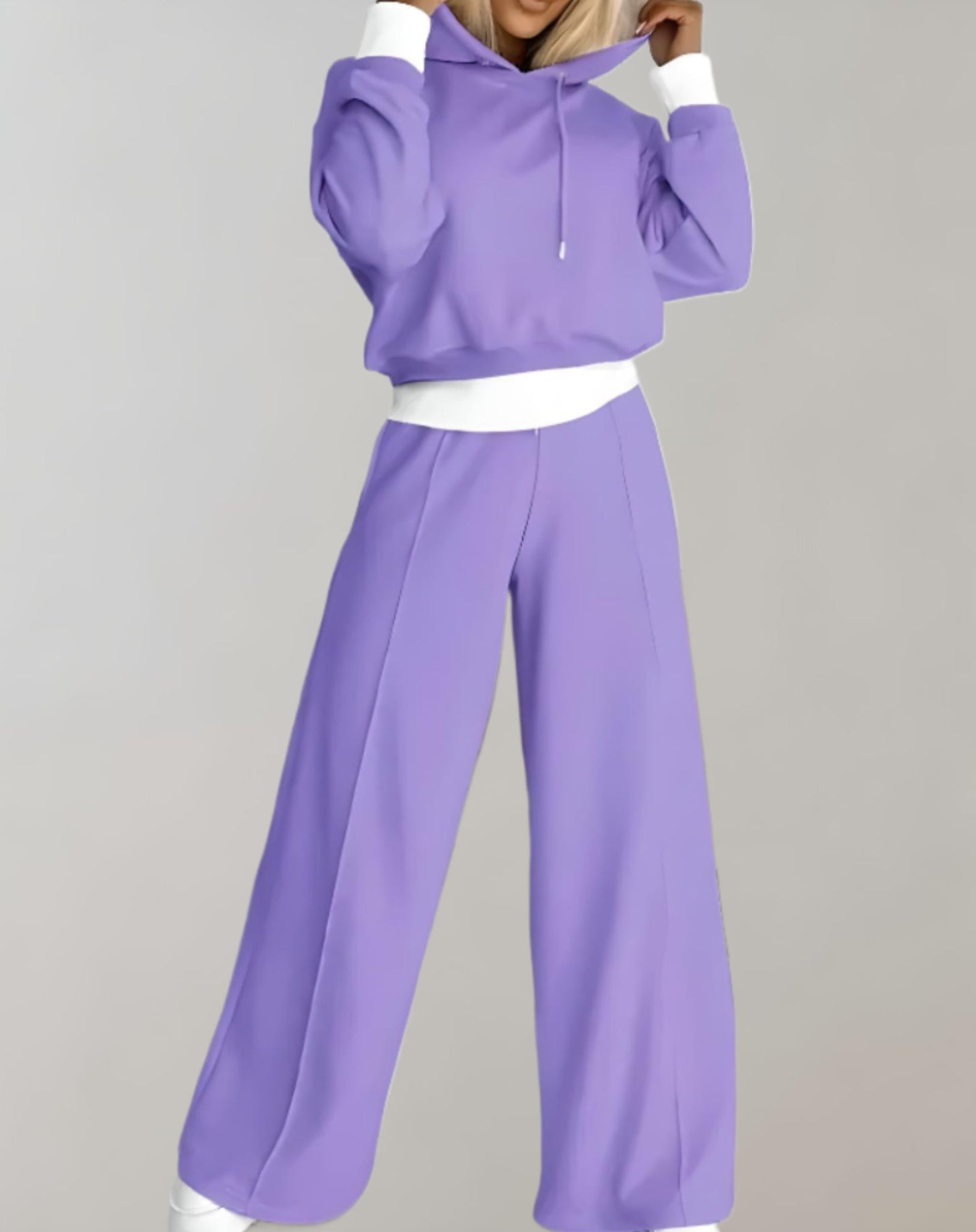 Tuta Jogging Donna Pantaloni e Felpa con Cappuccio Comoda