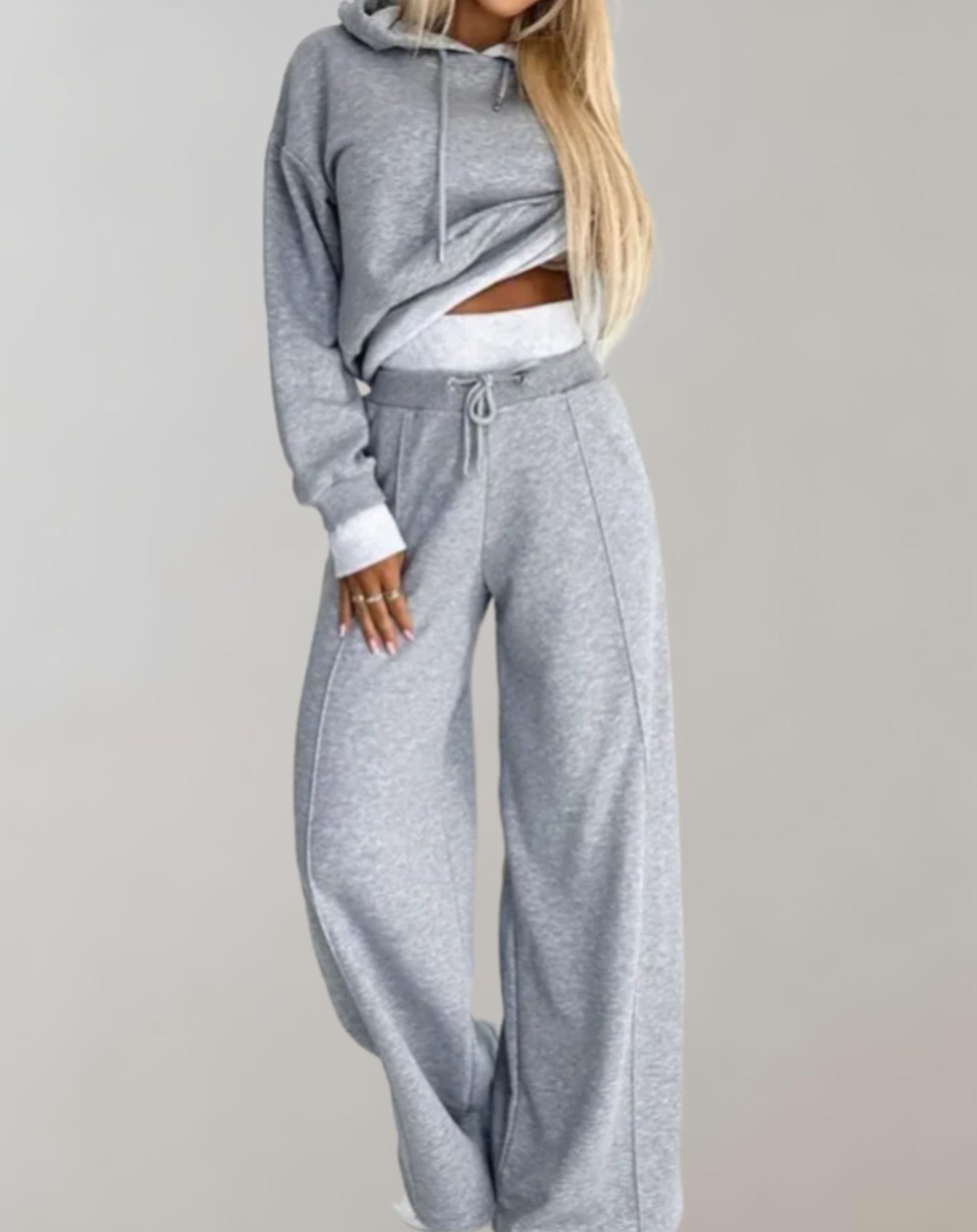 Tuta Jogging Donna Pantaloni e Felpa con Cappuccio Comoda