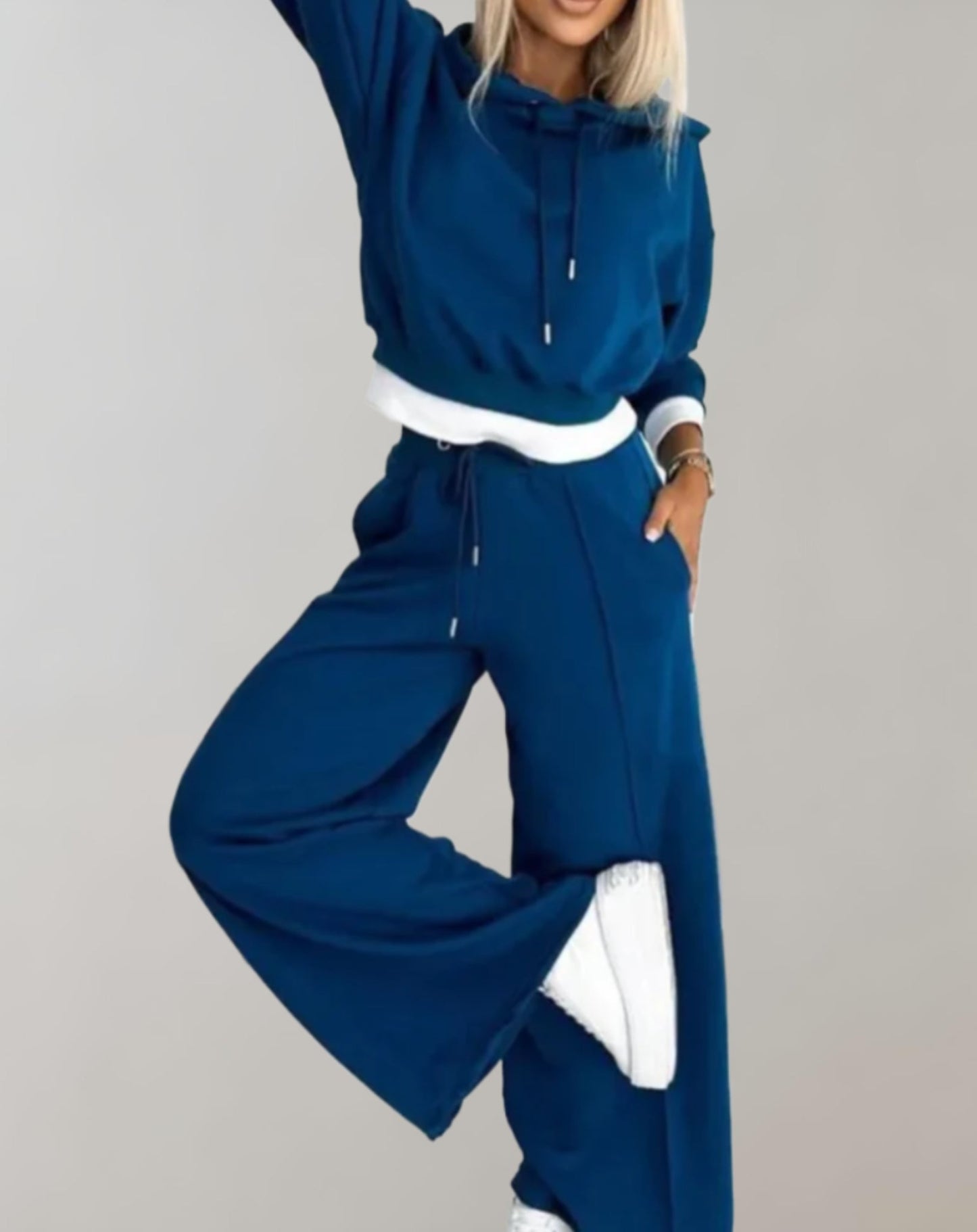 Tuta Jogging Donna Pantaloni e Felpa con Cappuccio Comoda