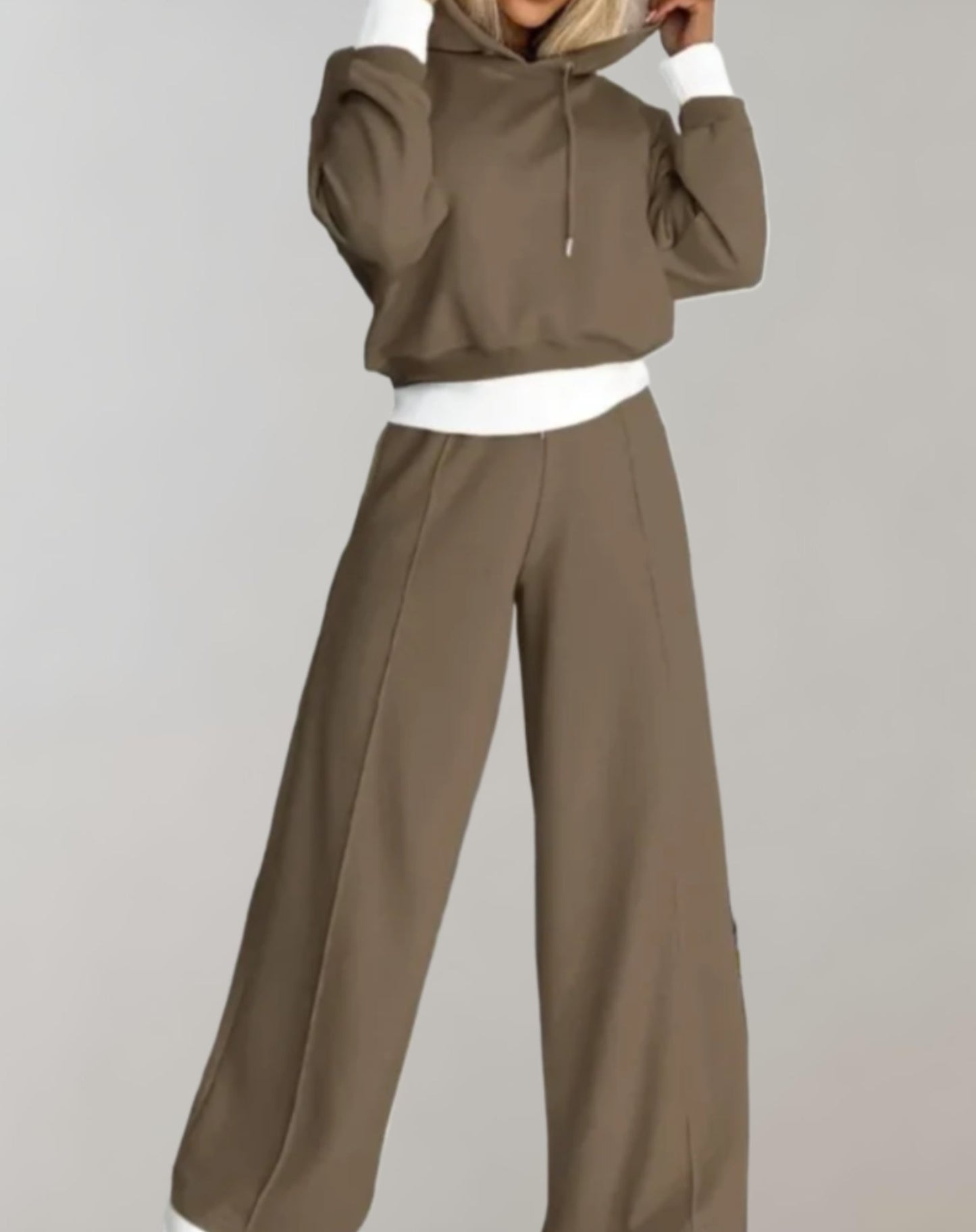 Tuta Jogging Donna Pantaloni e Felpa con Cappuccio Comoda