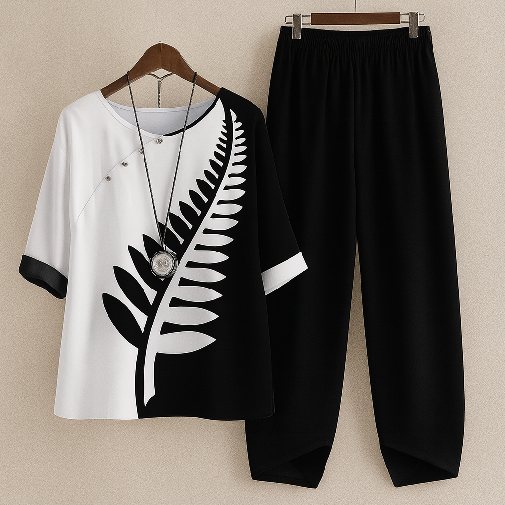 Completo Donna Camicetta e Pantaloni Harem Floreale Estivo - Vesarelli