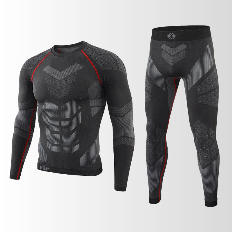 Set Intimo Tecnico Uomo Traspirante Vestibilità Ergonomica