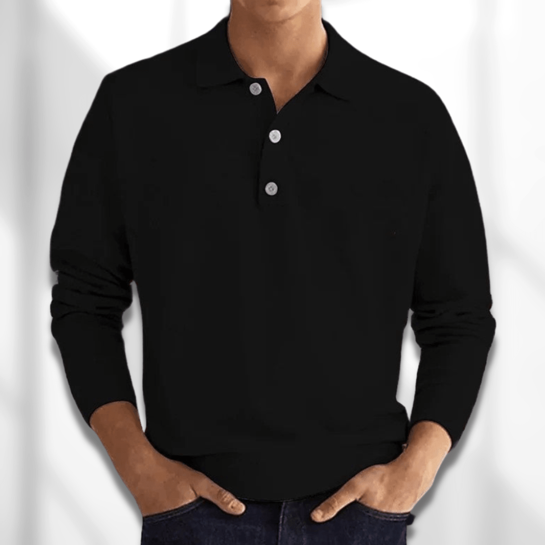 Maglione Uomo Polo Manica Lunga