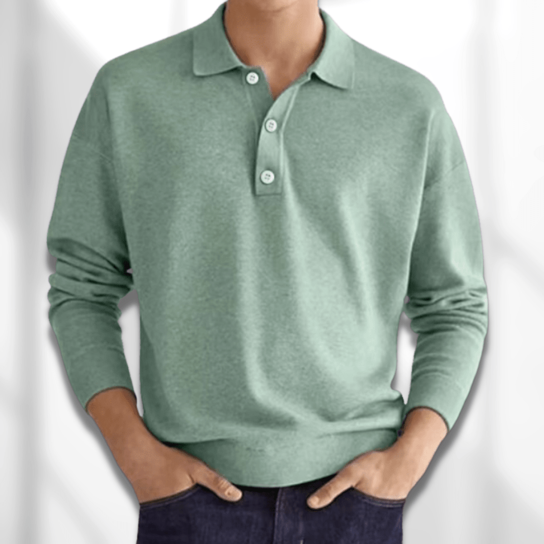 Maglione Uomo Polo Manica Lunga