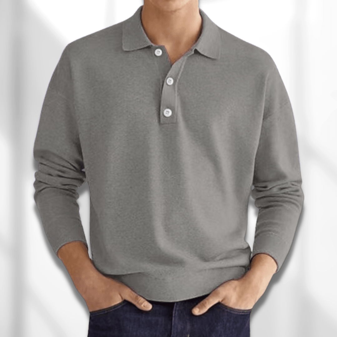 Maglione Uomo Polo Manica Lunga