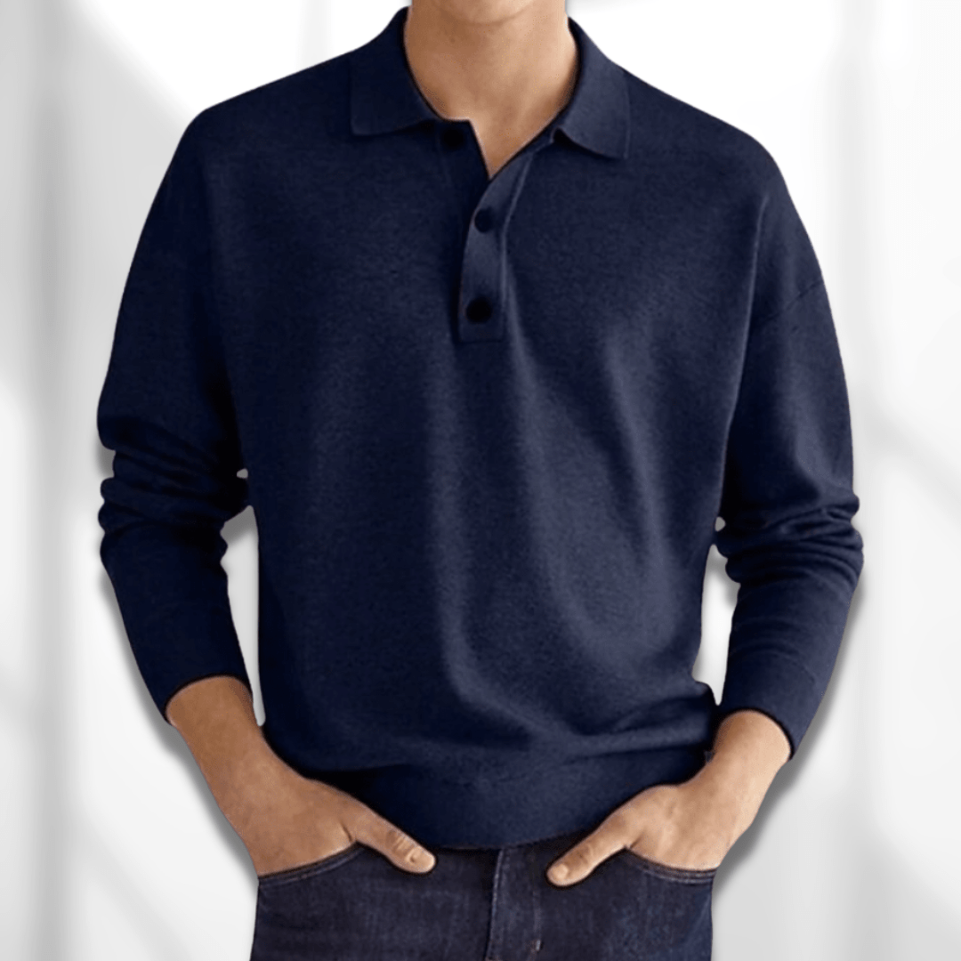 Maglione Uomo Polo Manica Lunga