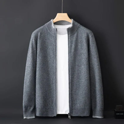 Gilet Uomo in Cashmere con Zip e Vestibilità Elegante