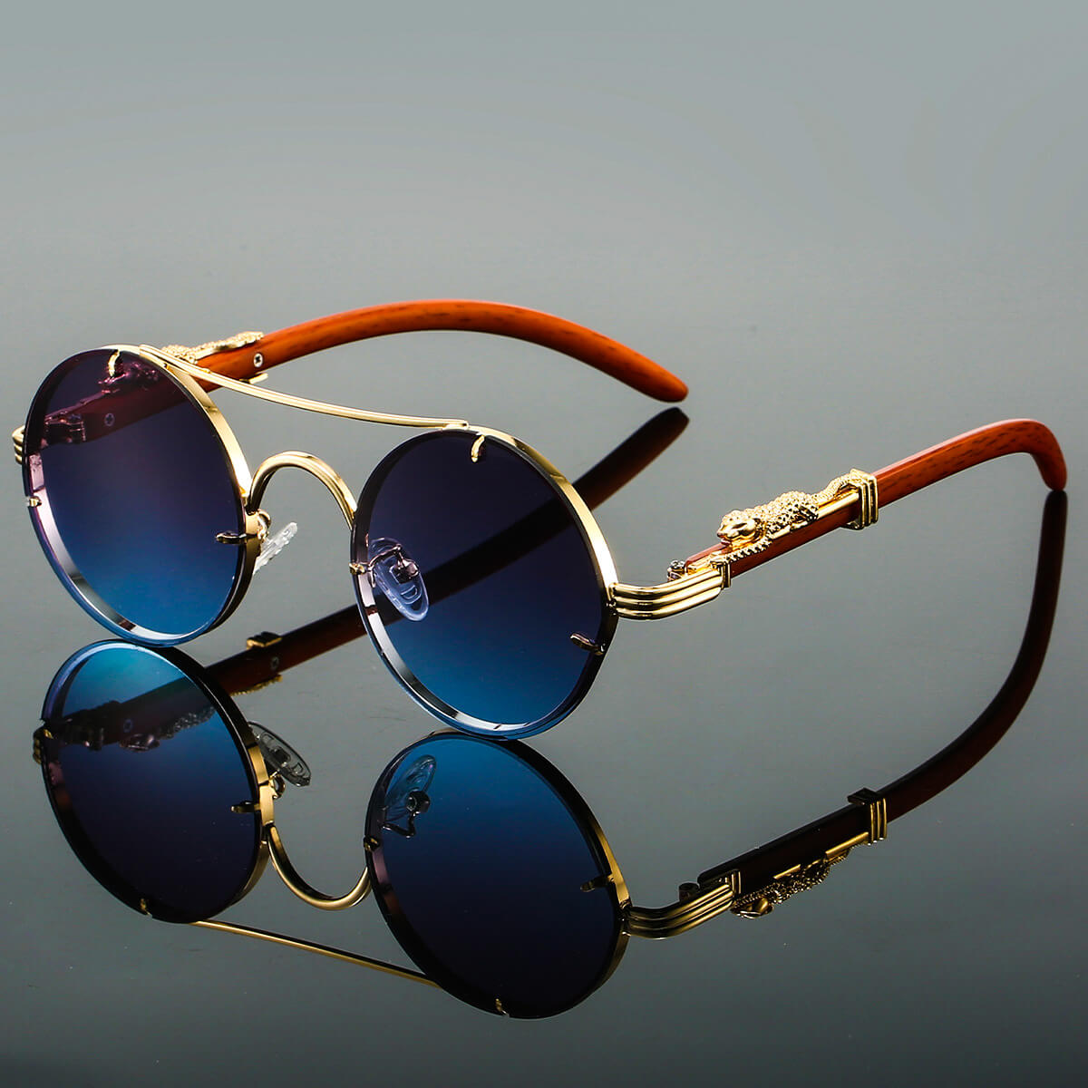 Occhiali da Sole Uomo Retro Forma Rotonda Estate - Brentozzi