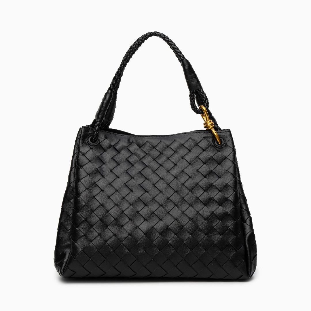 Borsa Donna in Pelle Vegana con Tracolla e Dettagli Metallici - Brentozzi