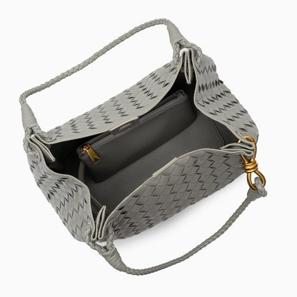 Borsa Donna in Pelle Vegana con Tracolla e Dettagli Metallici