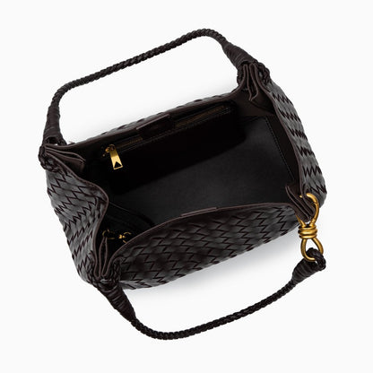 Borsa Donna in Pelle Vegana con Tracolla e Dettagli Metallici