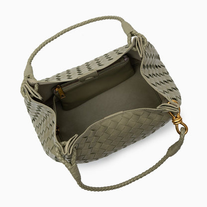 Borsa Donna in Pelle Vegana con Tracolla e Dettagli Metallici
