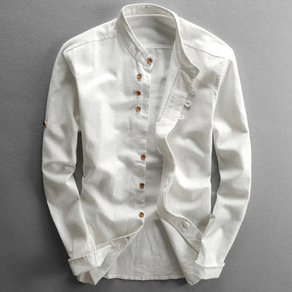 Camicia Uomo Elegante Colletto alla Coreana - Brentozzi