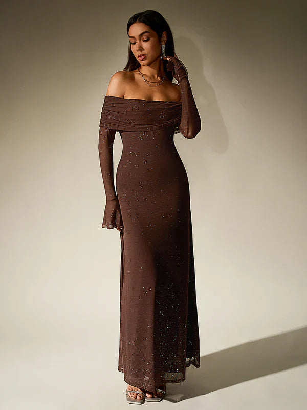 Abito Elegante Donna Tessuto Lucido Vestibilità Classica - Brentozzi