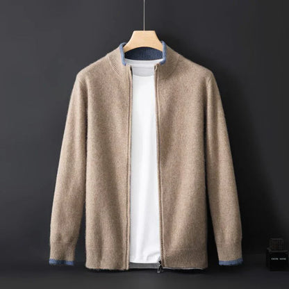 Gilet Uomo in Cashmere con Zip e Vestibilità Elegante