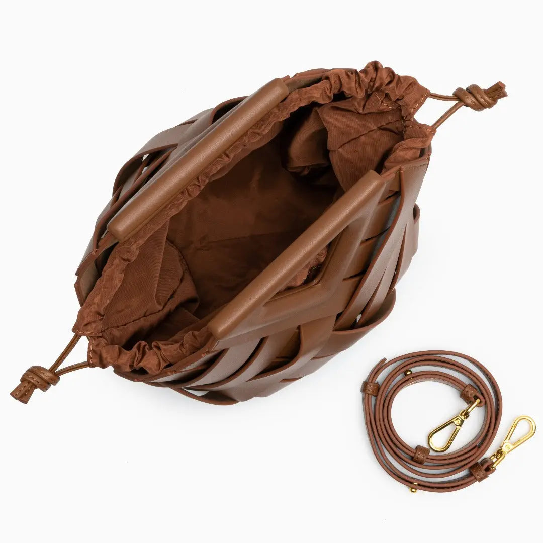 Borsa Donna Intrecciata in Tessuto Morbido