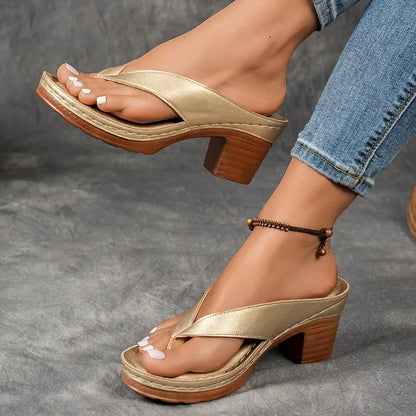 Sandali Donna Slip On con Tacco