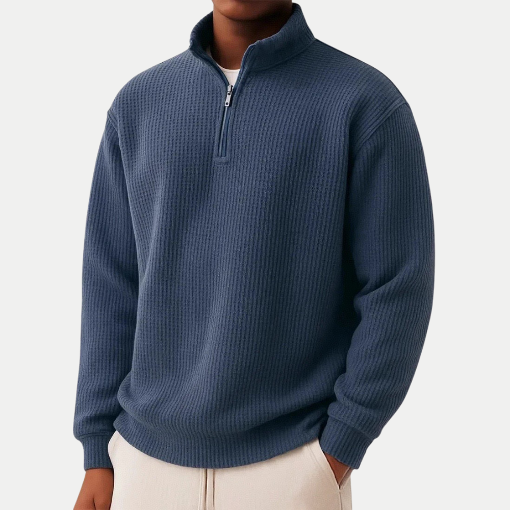 Felpa Uomo con Zip in Cotone Vestibilità Comfort - Vesarelli