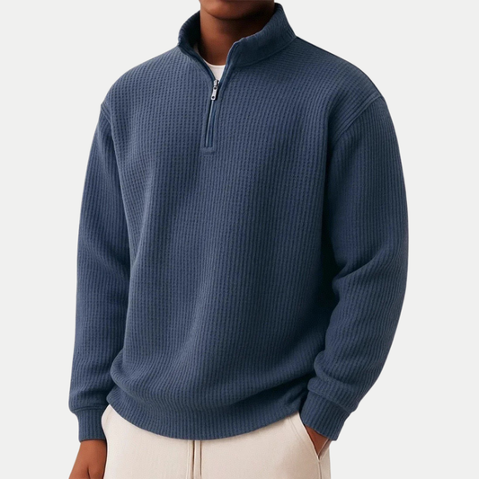 Felpa Uomo con Zip in Cotone Vestibilità Comfort - Vesarelli