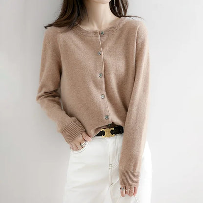 Cardigan Donna in Cashmere con Bottoni Morbido