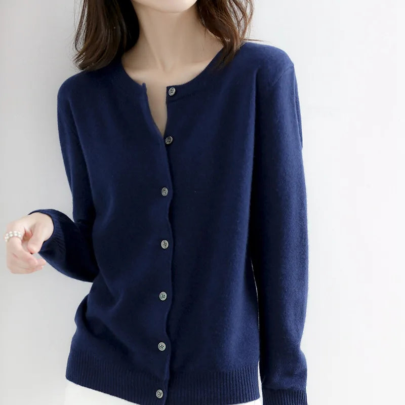 Cardigan Donna in Cashmere con Bottoni Morbido