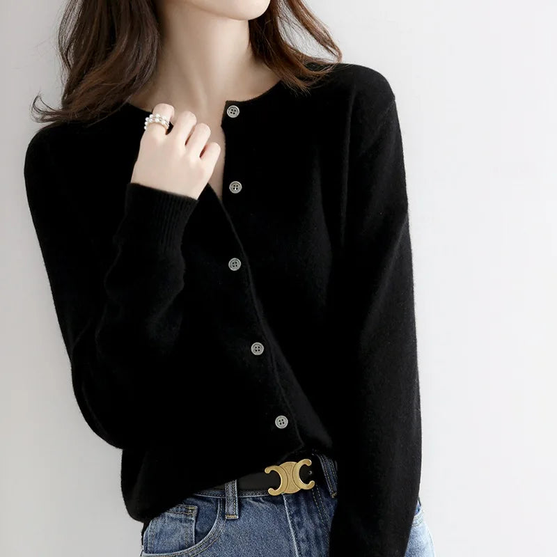 Cardigan Donna in Cashmere con Bottoni Morbido - Brentozzi